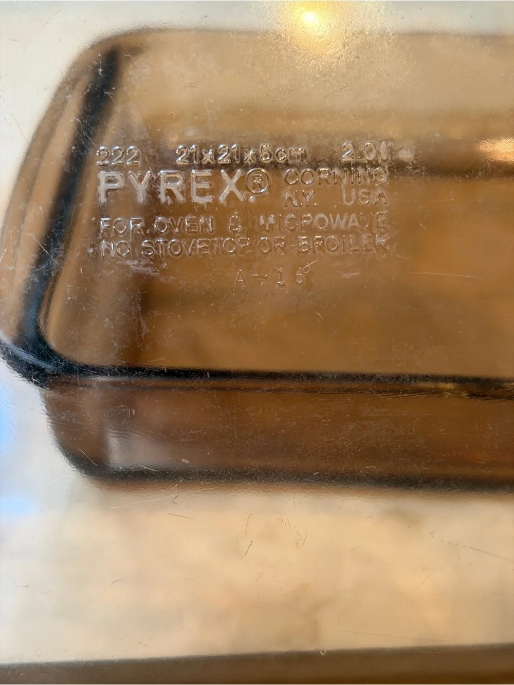 VINTAGE Corning-Pyrex Amber Glass Baking Dishes- Set of Two-EUC